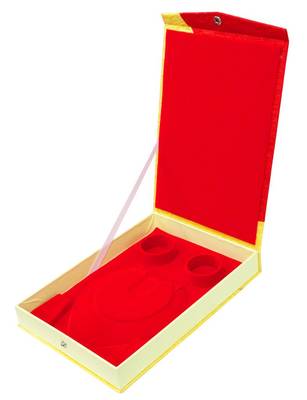 atorakushon Satin gold 2 pc Jewellery Box Necklace Pouches Earrings full Set Box for Travelling Organizer Women And Girl 4
