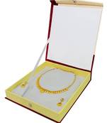 atorakushon Satin Cream 1pc Jewellery Box Necklace Pouches Earrings Half Set Box for Travelling Organizer Women And Girl