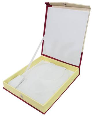 atorakushon Satin Cream 1pc Jewellery Box Necklace Pouches Earrings Half Set Box for Travelling Organizer Women And Girl 2