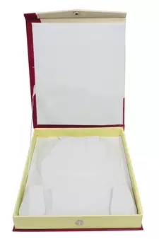atorakushon Satin Cream 3pc Jewellery Box Necklace Pouches Earrings Half Set Box for Travelling Organizer Women And Girl