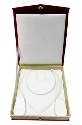 atorakushon Satin Maroon2pc Jewellery Box Necklace Pouches Earrings Half Set Box for Travelling Organizer Women And Girl 3