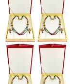 atorakushon Satin maroon4pc Jewellery Box Necklace Pouches Earrings Half Set Box for Travelling Organizer Women And Girl