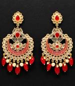 Maroon danglers-drops