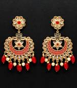 Maroon danglers-drops