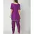 Nangalia Ruchira Purple embroidered Short Kurta with dhoti and dupatta