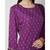Nangalia Ruchira Purple Knee-length straight fit kurta with palazzo and organza dupatta