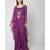Nangalia Ruchira Purple Embellished handwork blouse with sharara and cape with belt 
