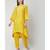 Nangalia Ruchira Yellow relaxed hand dyed leheriya kurta with hand dyed bhandhej pants