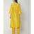 Nangalia Ruchira Yellow relaxed hand dyed leheriya kurta with hand dyed bhandhej pants