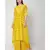 Nangalia Ruchira Yellow hilo leheriya long Kurti with bhandhej palazzo