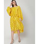 Nangalia Ruchira Yellow Short length kaftan style free and comfortable dress