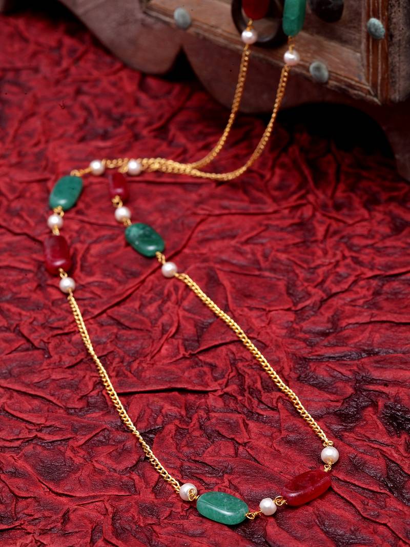 Multicolor diamond necklaces