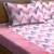 NEUDIS BY Dhrohar Cotton Geometric  210 TC Printed Flat Double Bedsheet with 2 pillow covers- Pink - Size - 90 X 98 Inch