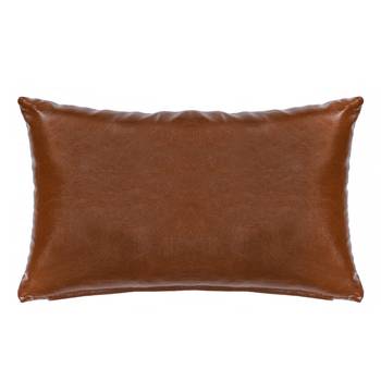 IMPEXART PVT LTD Pu Leather Brown Cushion Cover 2