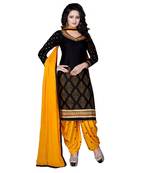 Black printed crepe salwar