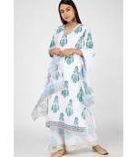 Blue Karma Cotton Suit Set