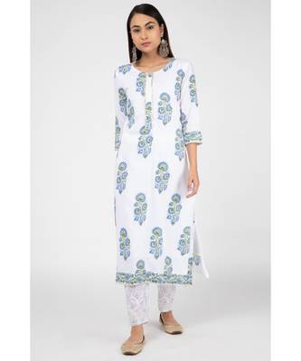 Blue Rune Cotton Suit Set 2