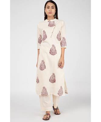 Cream Latte Cotton Suit Set 2