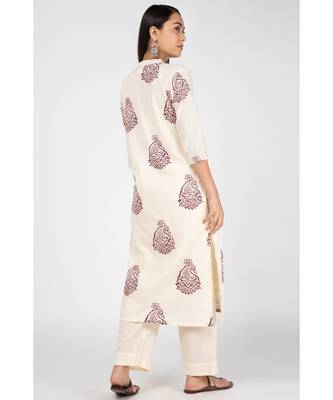 Cream Latte Cotton Suit Set 3