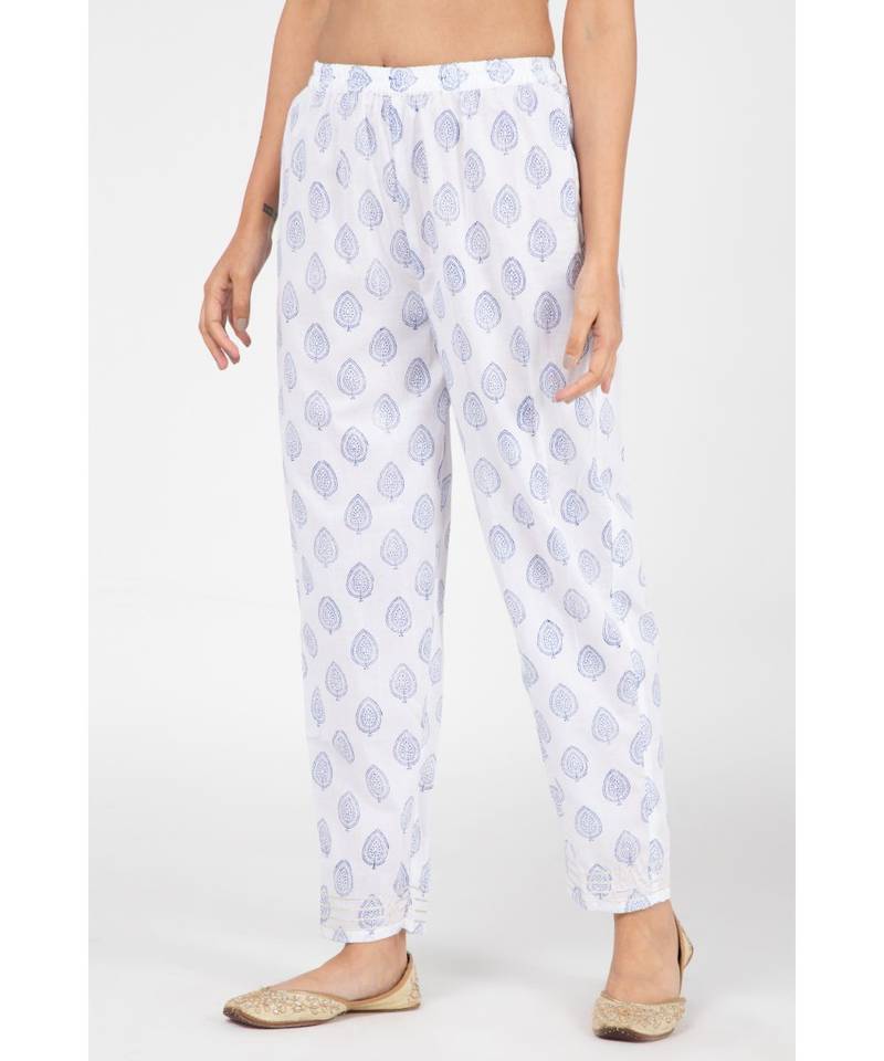 Blue Mugal Cotton Suit Set