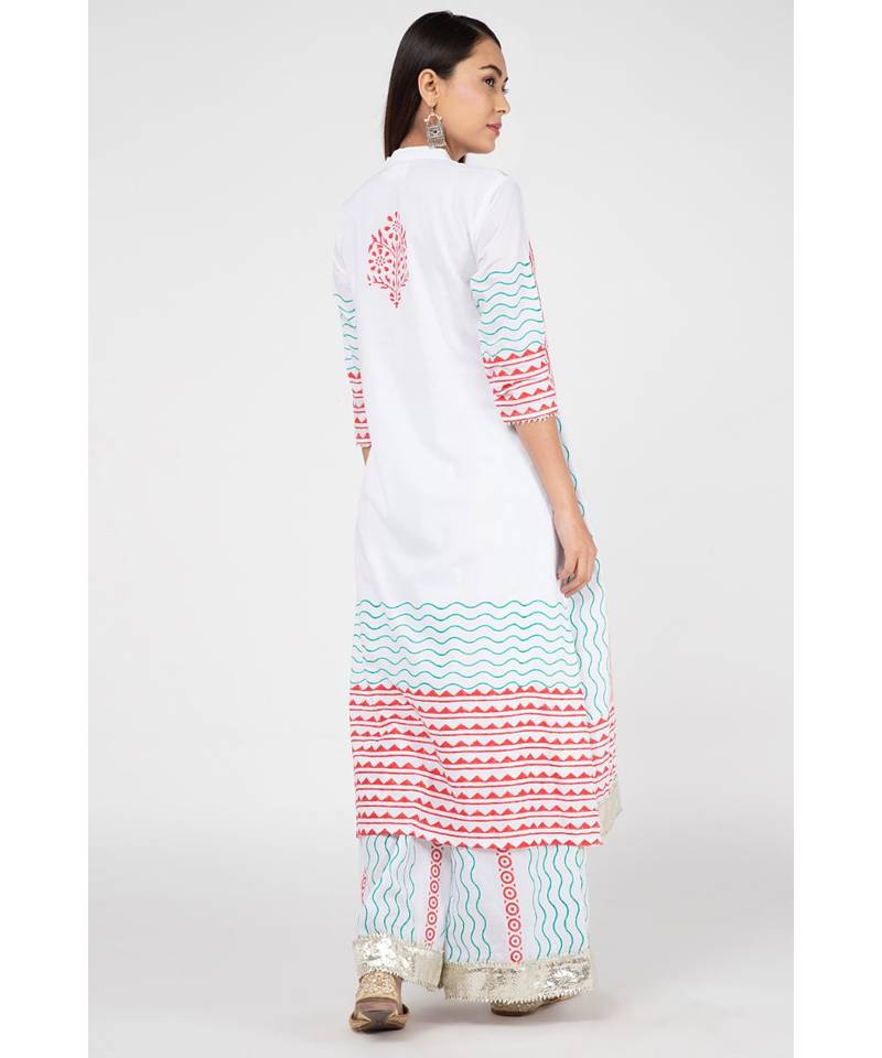 Red Tribe Cotton Suit Set