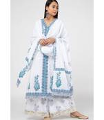 White Ferozi Cotton Suit Set