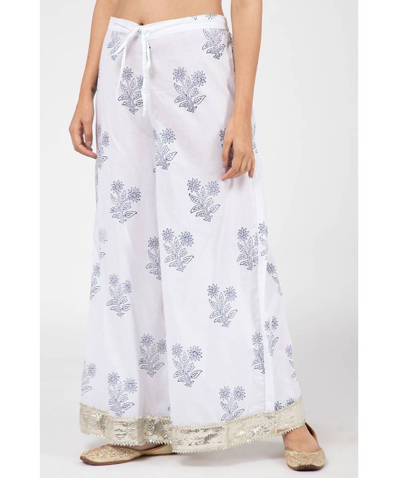 White Ferozi Cotton Suit Set