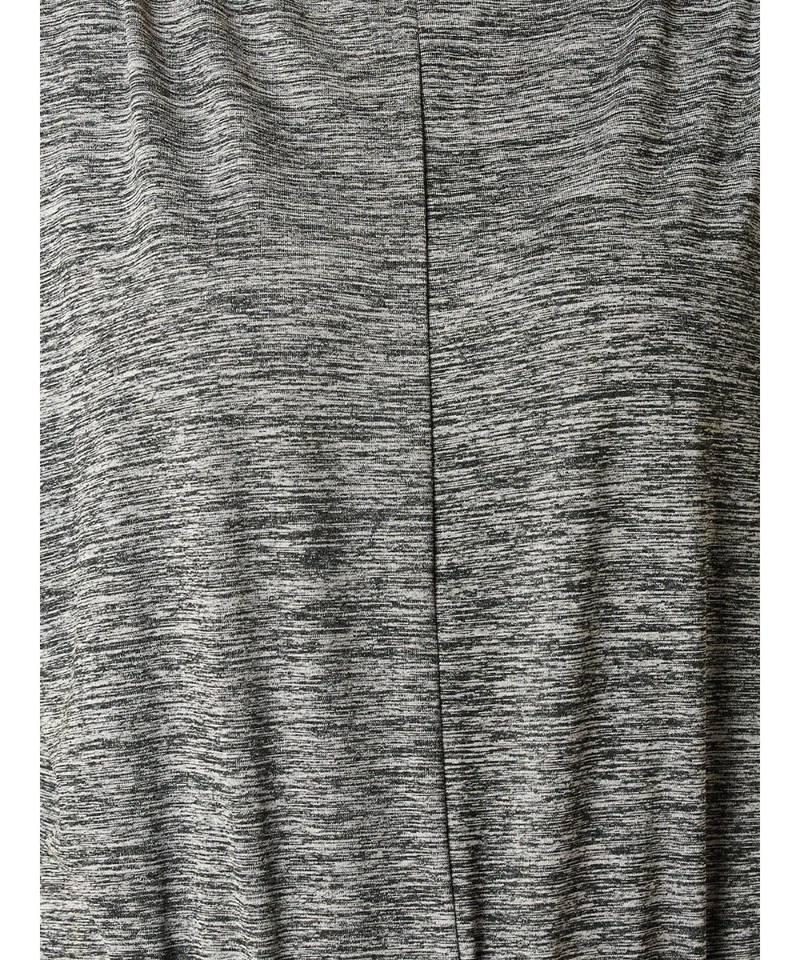 Women's Grey Round Neck Half Sleeves Midi Shift Dress