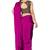 Pink plain satin saree with blouse