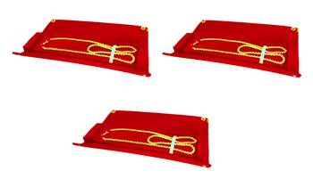 atorakushon   Maroon Chain Storage Box Organiser Easy to Carry Pack of 3 1