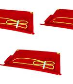 atorakushon   Maroon Chain Storage Box Organiser Easy to Carry Pack of 3