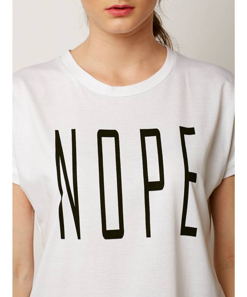 Women's White Round Neck Continuous short_sleeve Solid Graphic Print T-Shirt