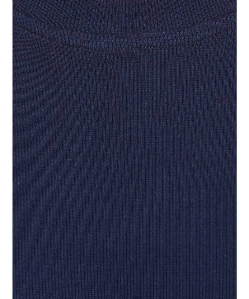 Women's blue Solid Round Neck quarter_sleeve Regular Length Top