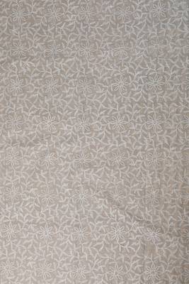 Lavangi Women's Lucknow Chikan White Cotton Dyeable Saree With All Over Kota Tepchi Work 4