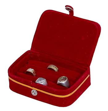 atorakushon   Velvet Jewellery Box Necklace Ring Box Earring Folder Travelling Organizer Pack of 4 (multicolor) 5