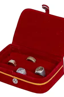 atorakushon   Velvet Jewellery Box Necklace Ring Box Earring Folder Travelling Organizer Pack of 4 (multicolor)