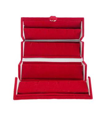atorakushon   Velvet Jewellery Box Necklace Ring Box Earring Folder Travelling Organizer Pack of 6 (multicolor) 3