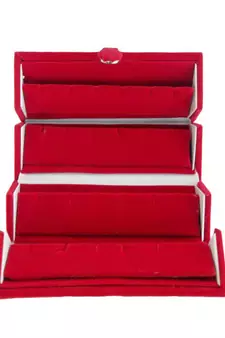 atorakushon   Velvet Jewellery Box Necklace Ring Box Earring Folder Travelling Organizer Pack of 6 (multicolor)