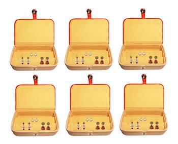 atorakushon   Velvet Jewellery Box Necklace Ring Box Earring Box Travelling Organizer Set of 6 (Brown) 1