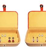 atorakushon   Velvet Jewellery Box Necklace Ring Box Earring Box Travelling Organizer Set of 2 (Brown)