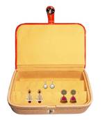 atorakushon   Velvet Jewellery Box Necklace Ring Box Earring Box Travelling Organizer Set of 1 (Brown)