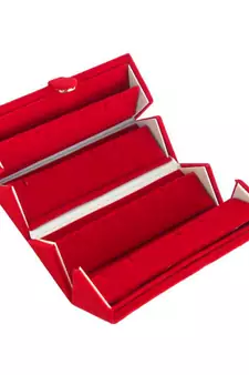 atorakushon   Velvet Jewellery Box Necklace Ring Box Earring Folder Travelling Organizer Pack of 6 (multicolor)