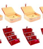 atorakushon   Velvet Jewellery Box Necklace Ring Box Earring Folder Travelling Organizer Pack of 8 (multicolor)