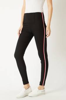 Black Travel Time High Waist Twill Jeggings