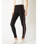 Black Travel Time High Waist Twill Jeggings