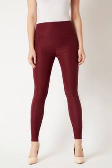 Maroon Space Bound Twill High Waist Jeggings