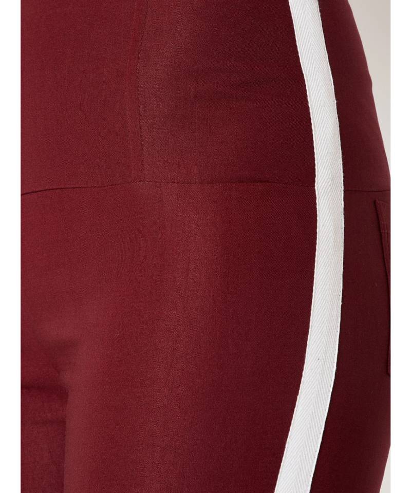 Maroon Space Bound Twill High Waist Jeggings