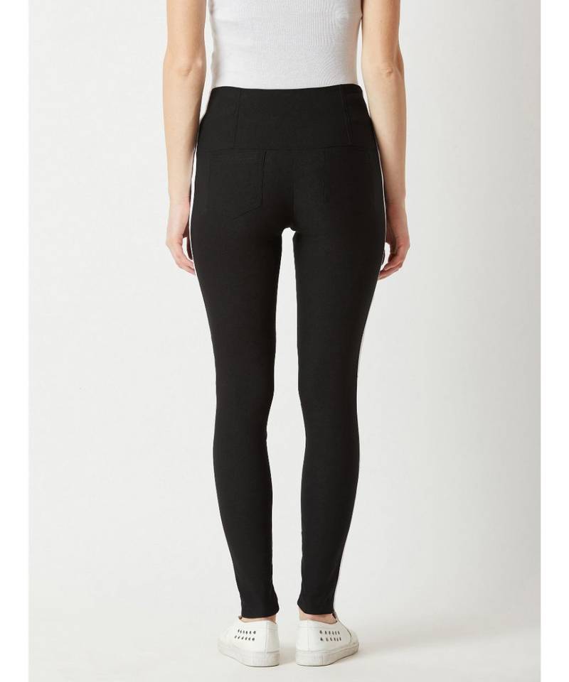 Black Space Bound Twill High Waist Jeggings