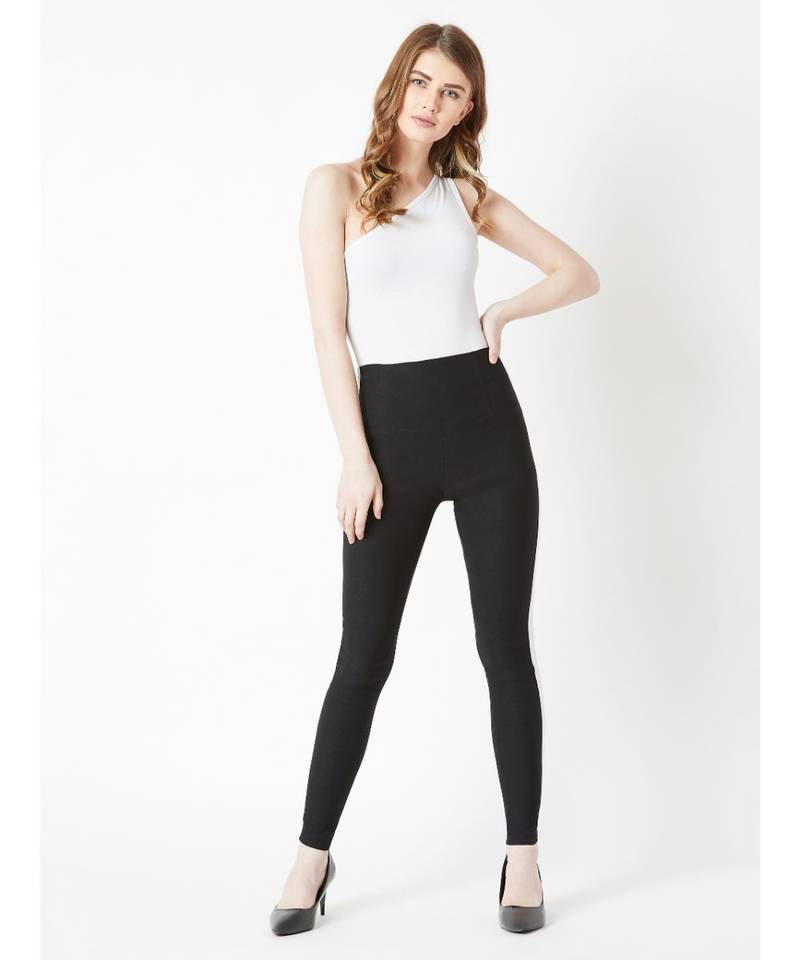 Black Yes Indeed High Waist Twill Jeggings