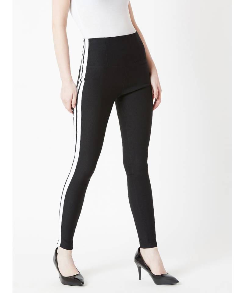 Black Yes Indeed High Waist Twill Jeggings